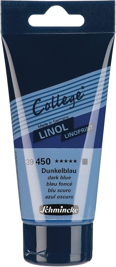 Schmincke - College Linol, Artists' lino Printing Inks, Dark Blue in 75 ml Tube by Schmincke