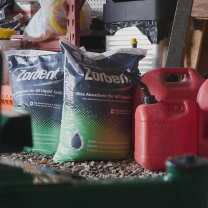 Zorbent Oil Spill Absorbent | 1 Cu Ft Bag Absorbs up to 6 Gallons of Liquid. - Image 4