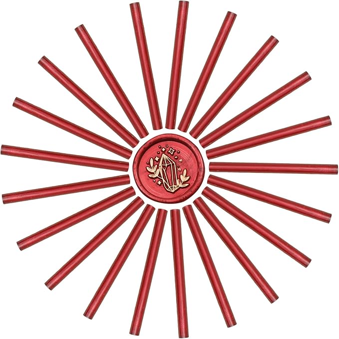 SWANGSA 20 Pieces Glue Gun Sealing Wax Sticks Metallic Red - Image 3