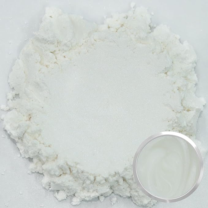 Matio White Mica Powder for Epoxy Resin, 1.8oz/ 50g Pearlescent Effect Mica - Image 2