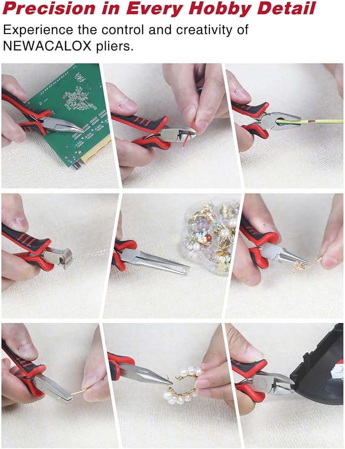 Jewelry Pliers Sets Jewelers Making Tools Kit, Professional 8 piece Mini Wire - Image 7