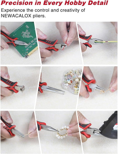 Jewelry Pliers Sets Jewelers Making Tools Kit, Professional 8 piece Mini Wire - Image 7