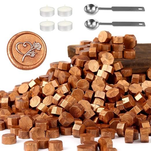 Yoption 360 Pcs Metallic Copper Sealing Wax Beads Set by Yoption