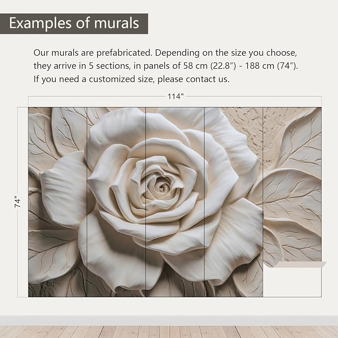 AFZEVEB-3D Rose Flower Wallpaper Large Floral Wall murals - Image 3