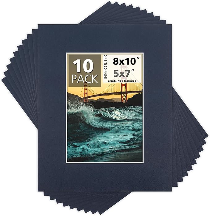 Mat Board Center, 8x10 for 5x7 Dignity Blue Color Mats by MatBoardCenter