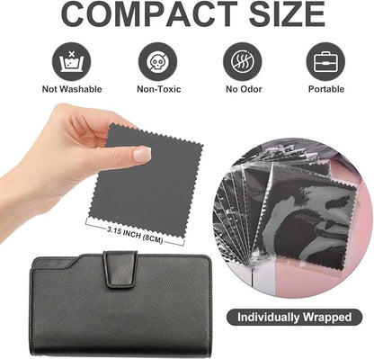 SEVENWELL 50pcs Jewelry Cleaning Cloth Dark Gray Polishing Cloth - Image 2