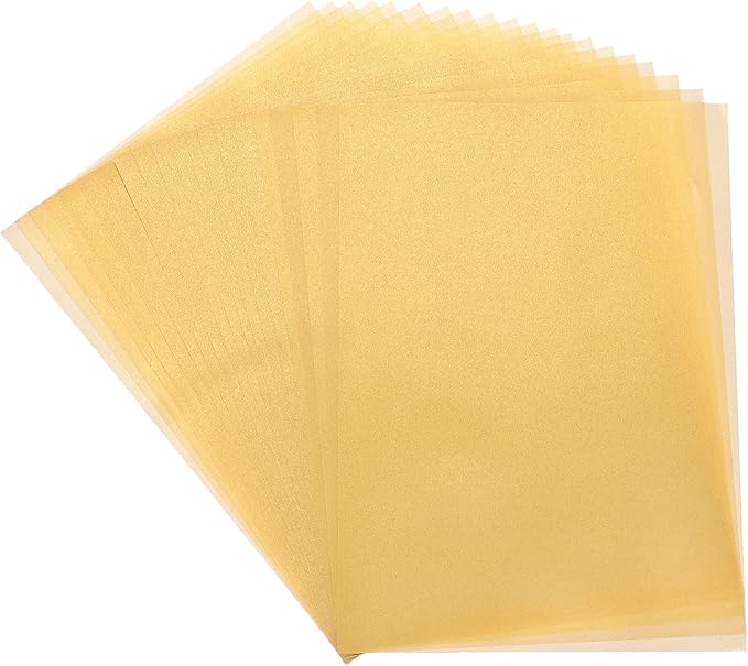 MECCANIXITY Colored Vellum Paper, 20 Sheet Gold Transparency 11.7 x 8.2 by MECCANIXITY