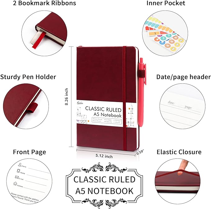 feela 5 Pack Journal Notebook Bulk - Image 2