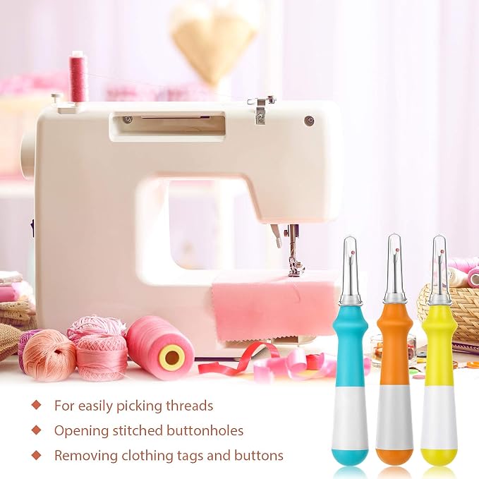 Mudder 5 Pieces Seam Ripper for Sewing Ergonomic Seam Ripper Colorful Large - Image 5