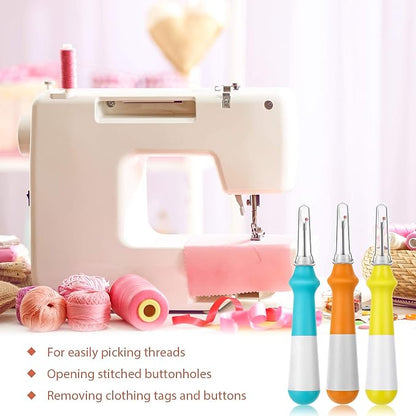 Mudder 5 Pieces Seam Ripper for Sewing Ergonomic Seam Ripper Colorful Large - Image 5