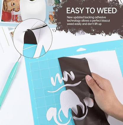 HTVRONT Puff Vinyl Heat Transfer -10" x 6ft Coffee 3D Puff Heat Transfer Vinyl - Image 5