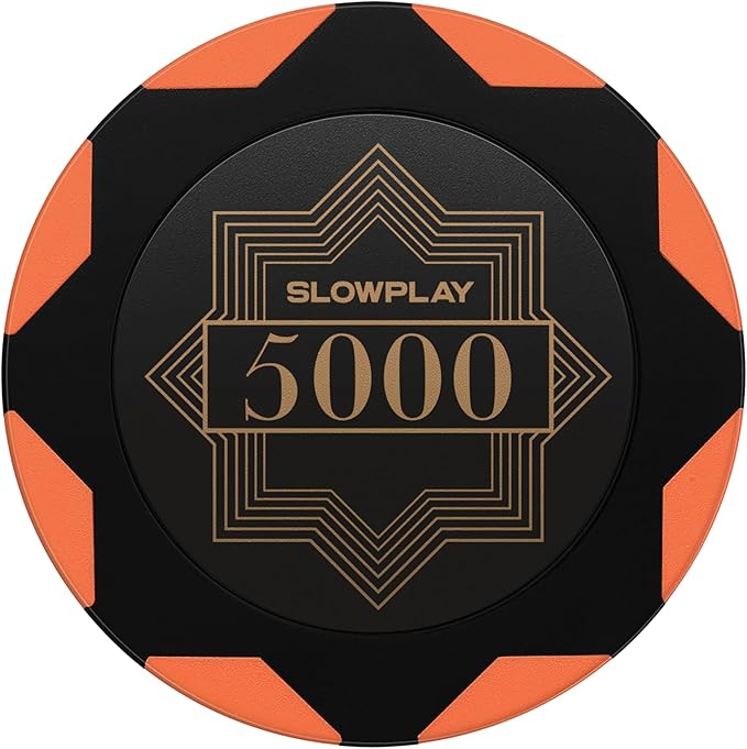 SLOWPLAY Nash Clay Poker Chips, 14 Grams Heavyweight Clay Composite, 40mm Large by SLOWPLAY