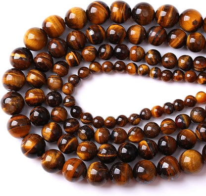 4mm 90pcs Natural Iron Yellow Tiger Eye Stone Beads - Image 3
