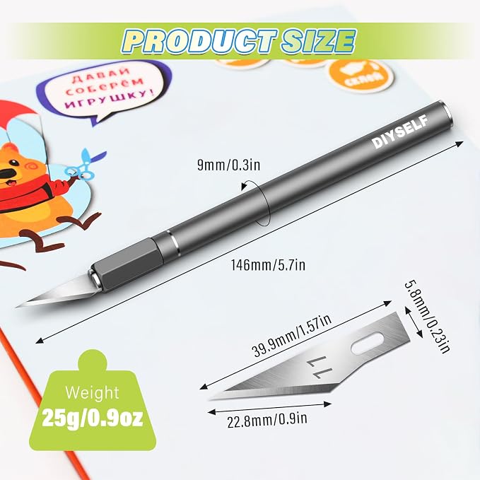DIYSELF Exacto Knife 12 Pcs Exacto Knife Set - Image 6