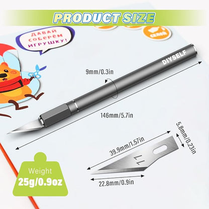 DIYSELF Exacto Knife 12 Pcs Exacto Knife Set - Image 6