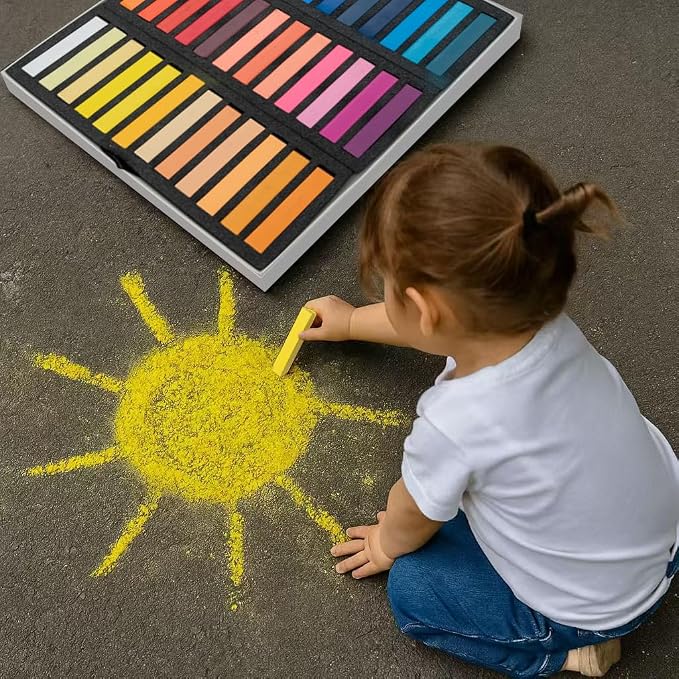 Soft Pastels Set, Square Chalk Pastel Sticks, Students & Beginners, Blending & - Image 6