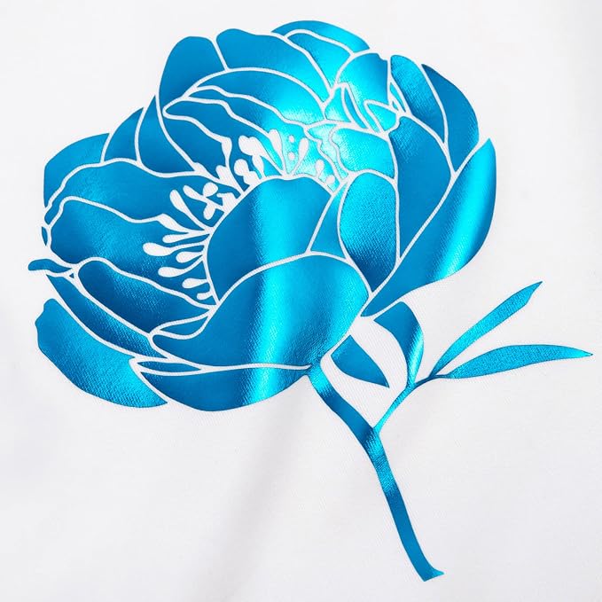 VINYL FROG Metallic Foil HTV Vinyl Roll 12" x5ft Blue Heat Transfer Vinyl - Image 7