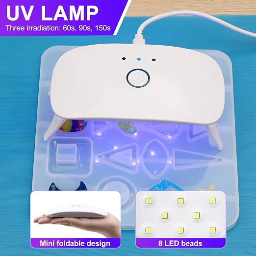UV Resin with Light - 400g Hard Type Crystal Clear Ultraviolet Curing UV Resin - Image 3