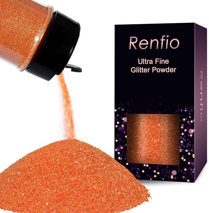 Renfio Iridescent Ultra Fine Glitter Powder Resin Supplies Glitters 1.94 Oz PET by Renfio
