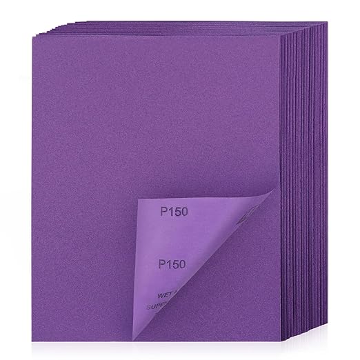 Sandpaper 150 Grit 20 PCS, Wet Dry Sanding Sheets 9 x 11 Inch, Automotive by POLIWELL