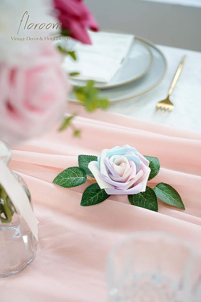 Floroom Artificial Flowers 25pcs Real Looking Whimsical Blush Foam Fake Roses - Image 6
