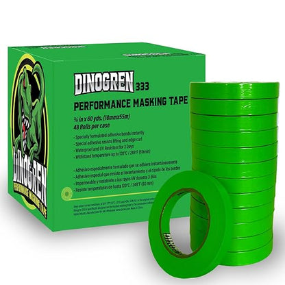 LAUCO DINOGREN High Performance Automotive Masking Tape – 0.75 Inch x 60 Yards by LAUCO