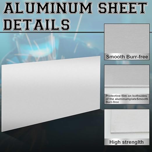 1 Pack 5052 Aluminum Sheet Metal 24" x 48" Aluminum Plate 1/8 Inch Thickness - Image 3