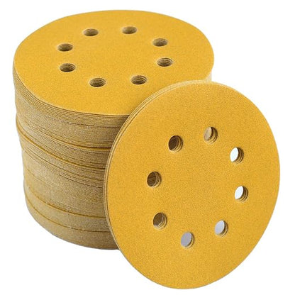 5-Inch 8-Hole Hook and Loop Sanding Discs 180-Grit Random Orbit Sandpaper by Aiyard