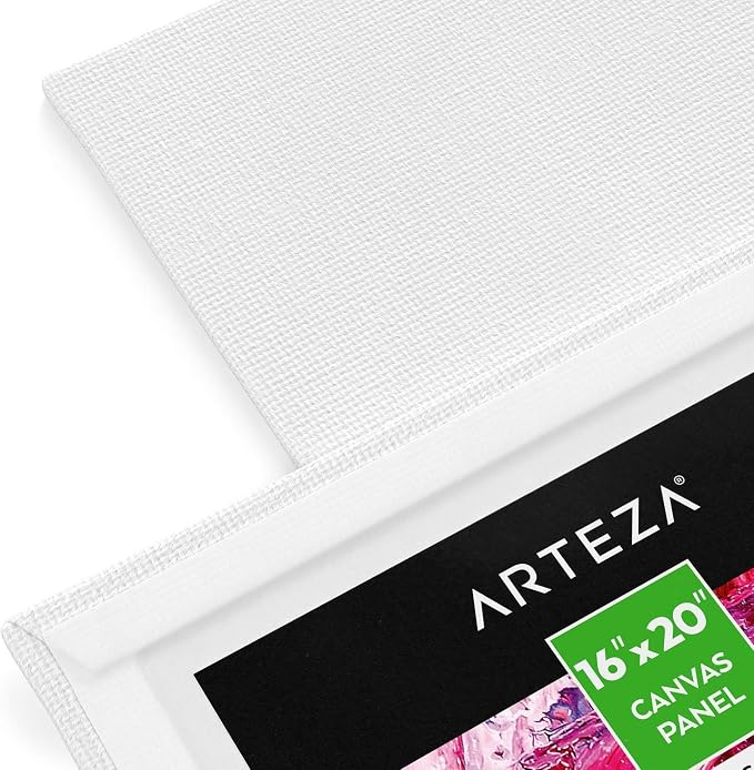 ARTEZA Canvas Boards for Painting, 16 x 20 Inches, Blank White Canvas Panels - Image 2