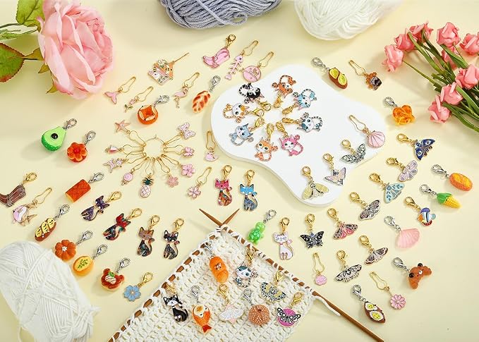 BEEFLYING 16Pcs Cowgirl Stitch Marker Charms - Image 8