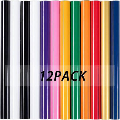 HTVRONT HTV Heat Transfer Vinyl -13 Pack HTV Vinyl, 10 Assorted Premium Colors by HTVRONT