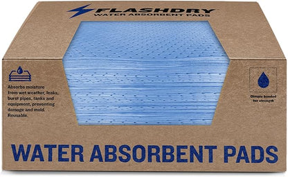 FlashDry Water Absorbent Pads 50 per Box, 17.5"x13.5" by FLASHDRY
