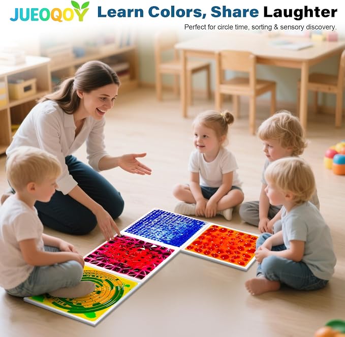 Liquid Sensory Floor Tiles for Kids Ages 3+, Interactive Color-Flow, Classroom - Image 5