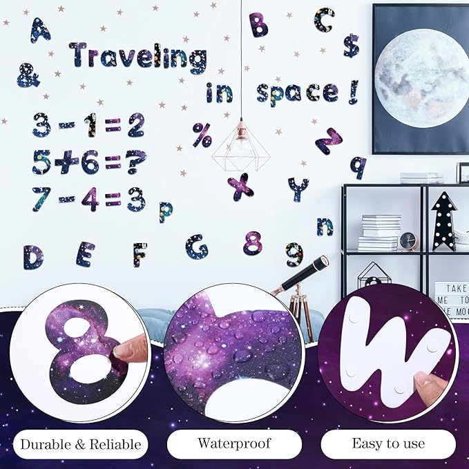 221 Pcs Bulletin Board Letters Round Alphabet Number Punctuation Symbol Combo - Image 4