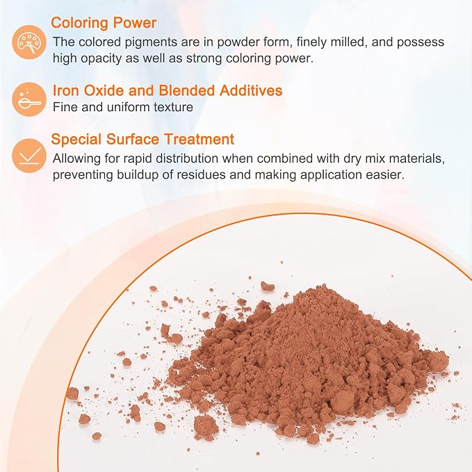 HARFINGTON Iron Oxide Powder Concrete Pigment 300 Mesh 3.5oz Iron Oxide Grout - Image 3