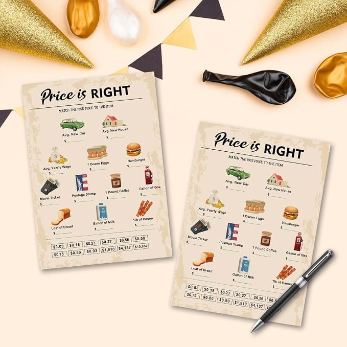 70th Birthday Party Games, Price is Right Games, Birthday Party Supplies - Image 5