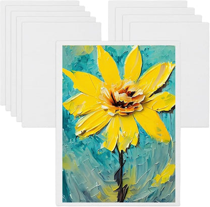 MECCANIXITY Canvas Boards for Painting, 6x8 Cotton Blank Primed Art Canvas by MECCANIXITY