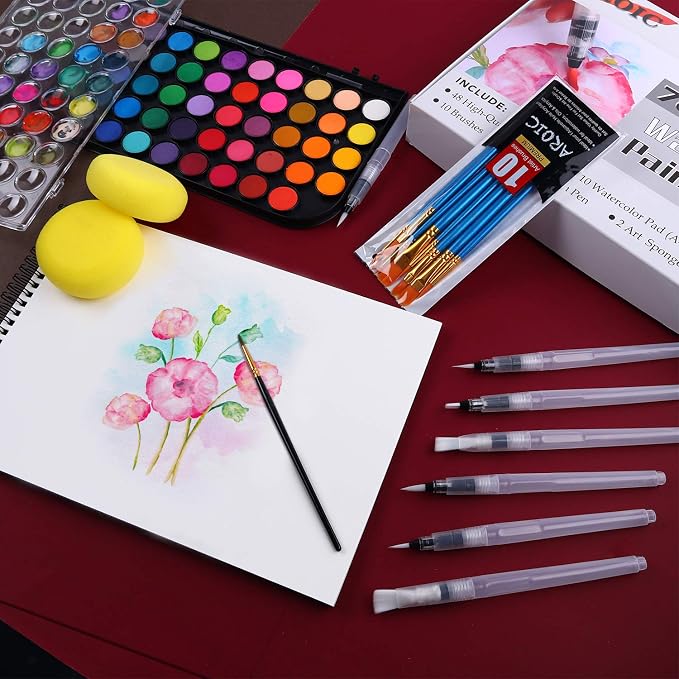 Watercolor Paint Set, 48 Color Watercolor - Image 2