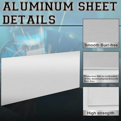 1 Pack 5052 Aluminum Sheet Metal 12" x 36" Aluminum Plate 1/8 Inch Thickness - Image 3