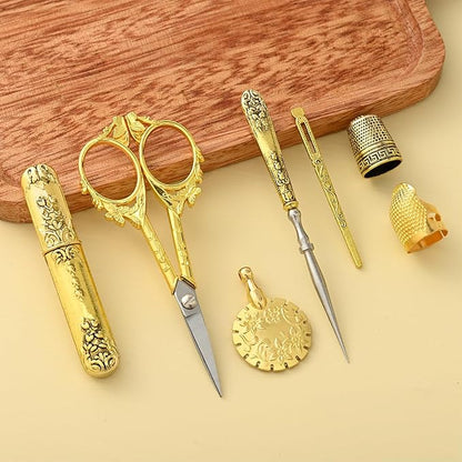 Vintage Embroidery Scissors Set, European Style Stainless Steel Sewing Tools - Image 4