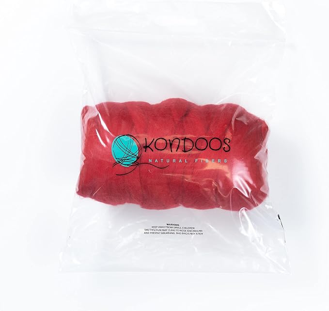 Kondoos Colored Natural Wool roving, 1 lb. Best Wool - Image 3