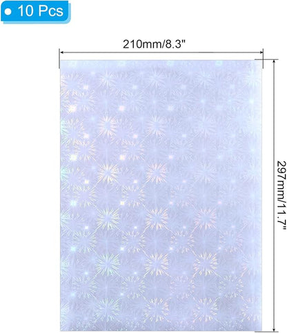PATIKIL 11.7x8.3" Holographic Sticker Paper, 10Sheets A4 Polypropylene - Image 2