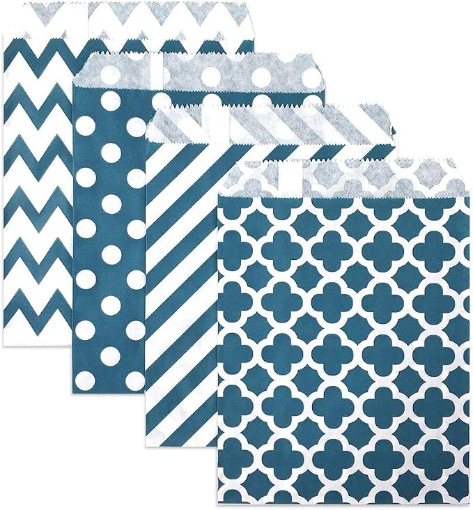 KEYYOOMY 200 Navy Blue Candy Buffet Bags by KEYYOOMY