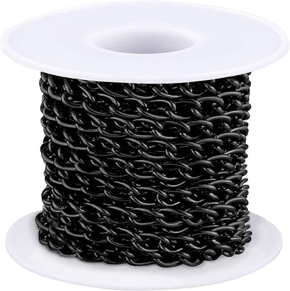 Jishi 16ft Aluminium Curb Chain Roll, Thick Twisted Chain Links, Jewelry Making by Jishi