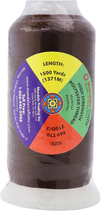 Mandala Crafts Dark Brown Heavy Duty Thread - Image 3