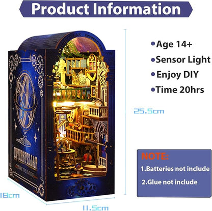 ISSEVE Book Nook Kit, 3D Wooden Puzzle DIY Miniature House Kit - Image 2