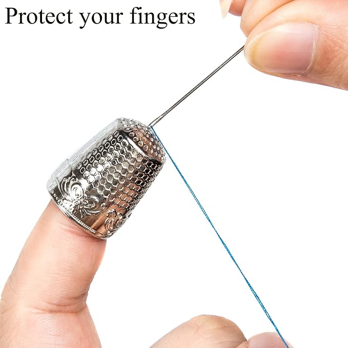 J.CARP 4Pcs Sewing Thimble, Finger Shield Fingertip Thimble Sewing Quilting - Image 3