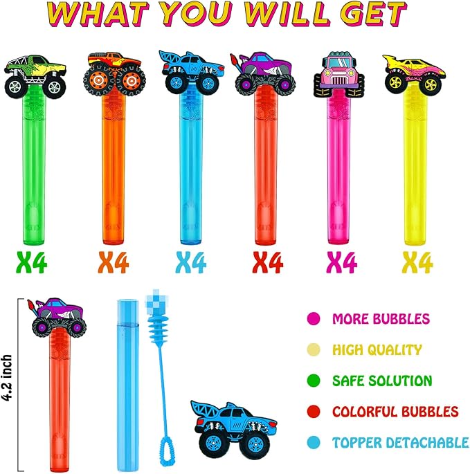 Monster Truck Party Favors, Cool Bubble Wand - Image 3