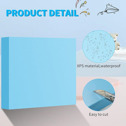 LuckyFoam Blue 5 Pack 12x12x1.5 inch Foam Sheets 1.5 Inch Thick Polystyrene - Image 6