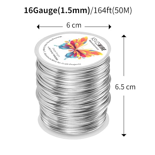16 Gauge Aluminum Wire 164 Feet KSVZS Bendable Metal Wire - Image 3